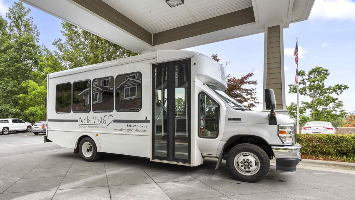The Bella Vista community bus providing resident transportation