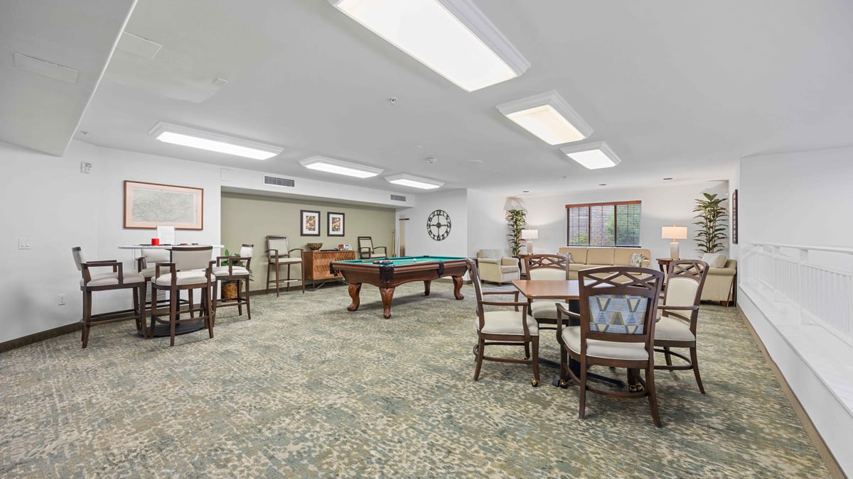 The game room at Bella Vista